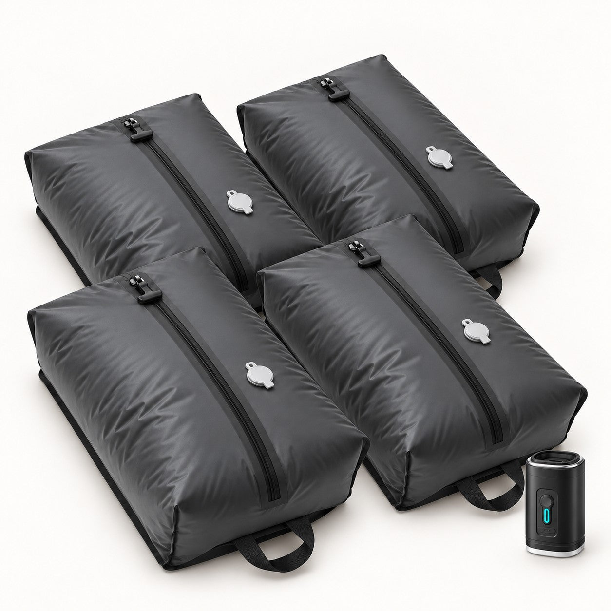 4 vacuum bags + 1 rechargeable pump